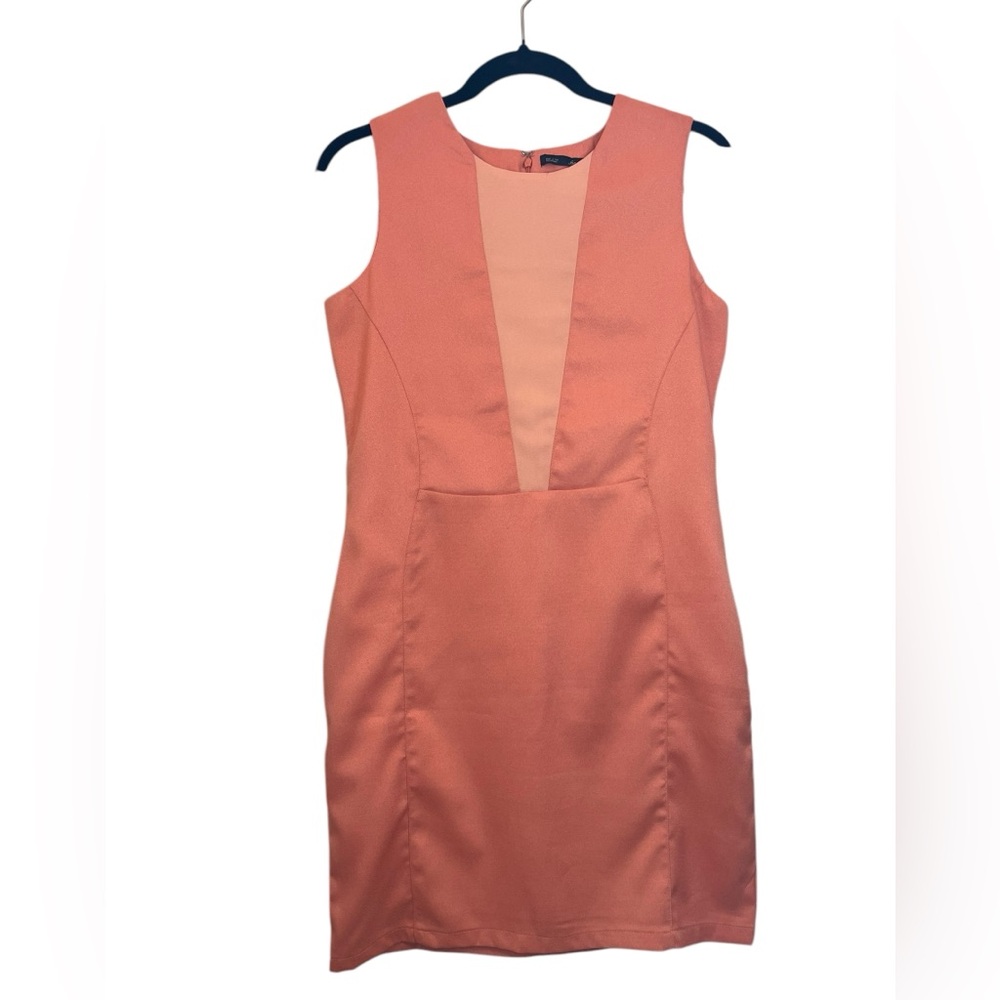 For Me Elegant / Formal Coral Sleeveless Dress Size Small/ UK 8